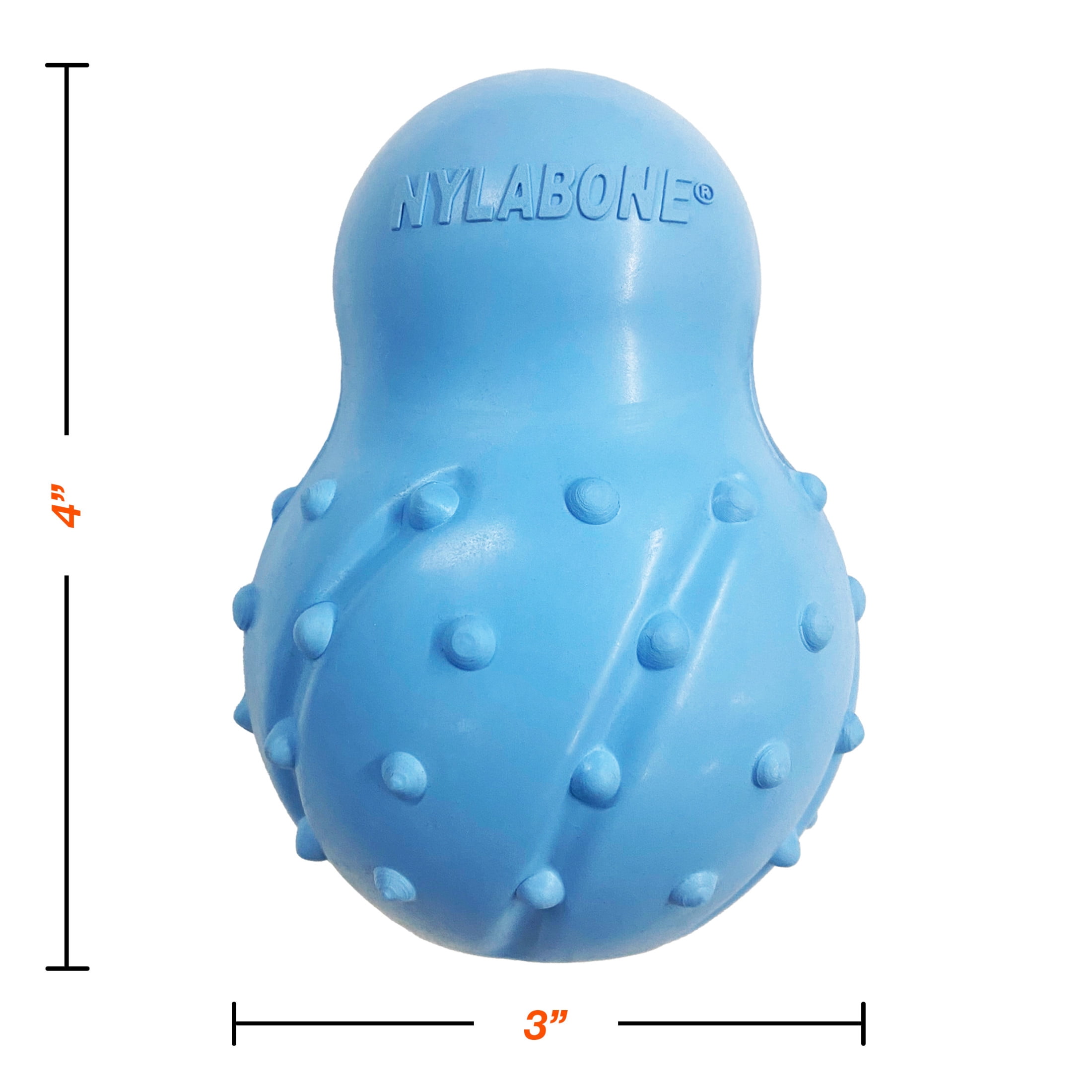 Nylabone Strong Chew Rubber Stuffable Cone Dog Treat, Dog Toys for Large Dogs, Bacon Flavor, Blue, Large