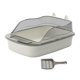 thumbnail image 2 of Arena para gatos grande, caja de arena, inodoro para gatos, bandeja de arena con forma de dibujos animados, sartén grande gris, 2 of 9