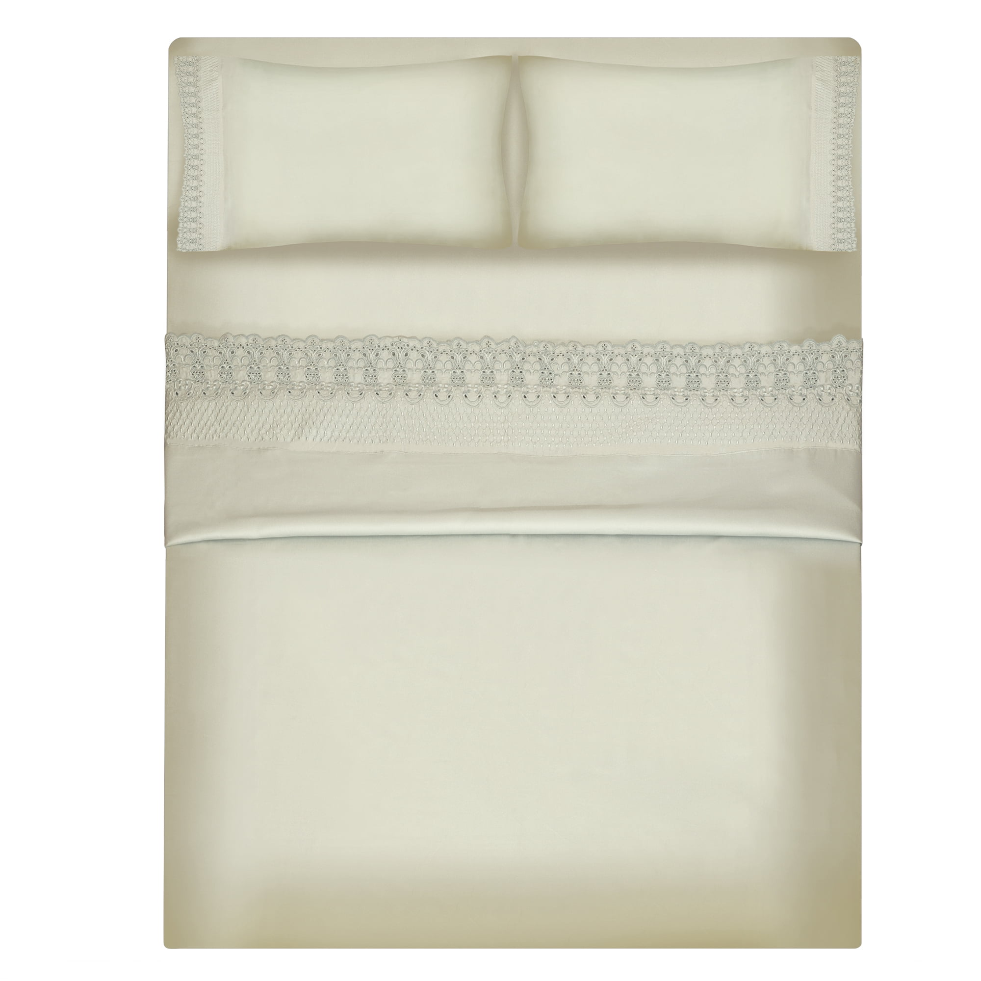 Auraa Smart 1400 TC Cotton Rich Lace King Sheet Set