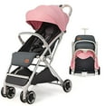 thumbnail image 1 of OLAKIDS Lightweight Baby Stroller, Compact Stroller One-Hand Fold Travel Stroller for Airplane with Cup Holder, 5-Point Harness, Foot Cover, Canopy, Infant Stroller for 0-36 Month, 1 of 9