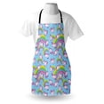 thumbnail image 3 of Unicorn Apron Repeating Pattern Mystical Ancient Beast Purity Grace Friendship Symbol Graphic Art, Unisex Kitchen Bib Apron with Adjustable Neck for Cooking Baking Gardening, Multicolor, by Ambesonne, 3 of 3