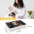 thumbnail image 5 of Rabbit Elegant PU Leather Jewelry Box with Removable Compartment and Earring Holder - Decorative Storage Box - Portable, 5 of 6