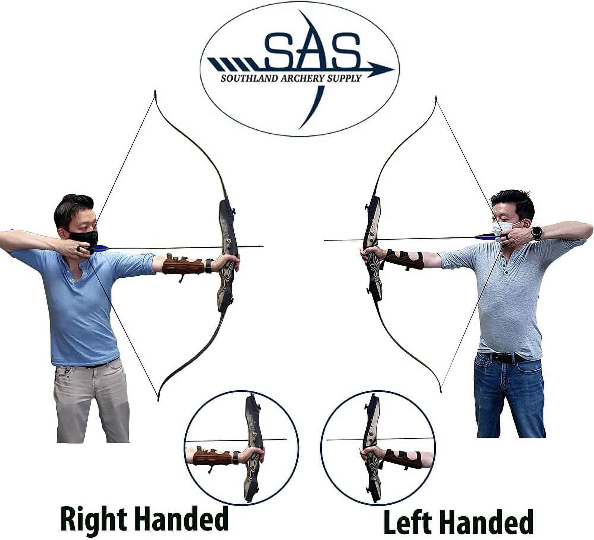 Southland Archery Supply Premier Take Down Recurve Bow Combo Package Kit with Case, Armguard, Stringer, Arrow Rest and Paper Target - Right Hand - 55lbs.