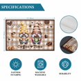 thumbnail image 6 of Farmhouse Coffee Time Placemats Set of 4, Vintage Gnomes Desserts Khaki Plaid Placemats for Dining Table, Place Mats for Kitchen Tabletop, Waterproof Wipeable Dining Table Mats Set, 6 of 9