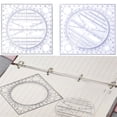 thumbnail image 3 of Matsuzay Regla giratoria Construcción Plantilla de geometría estéreo Dispositivo de medición de dibujo Reglas de papelería Accesorios Estudiante Artesanía Azul Matsuzay HA012296-02, 3 of 6