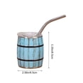 thumbnail image 3 of Foqnuq 304 Stainless Steel Beer Mug, Portable Mini Shot Glass, Small Drink Tumbler, Insulated Beer Cup with Straw, Ideal for Camping, BBQ, Outdoor Parties, and Travel, 3 of 6