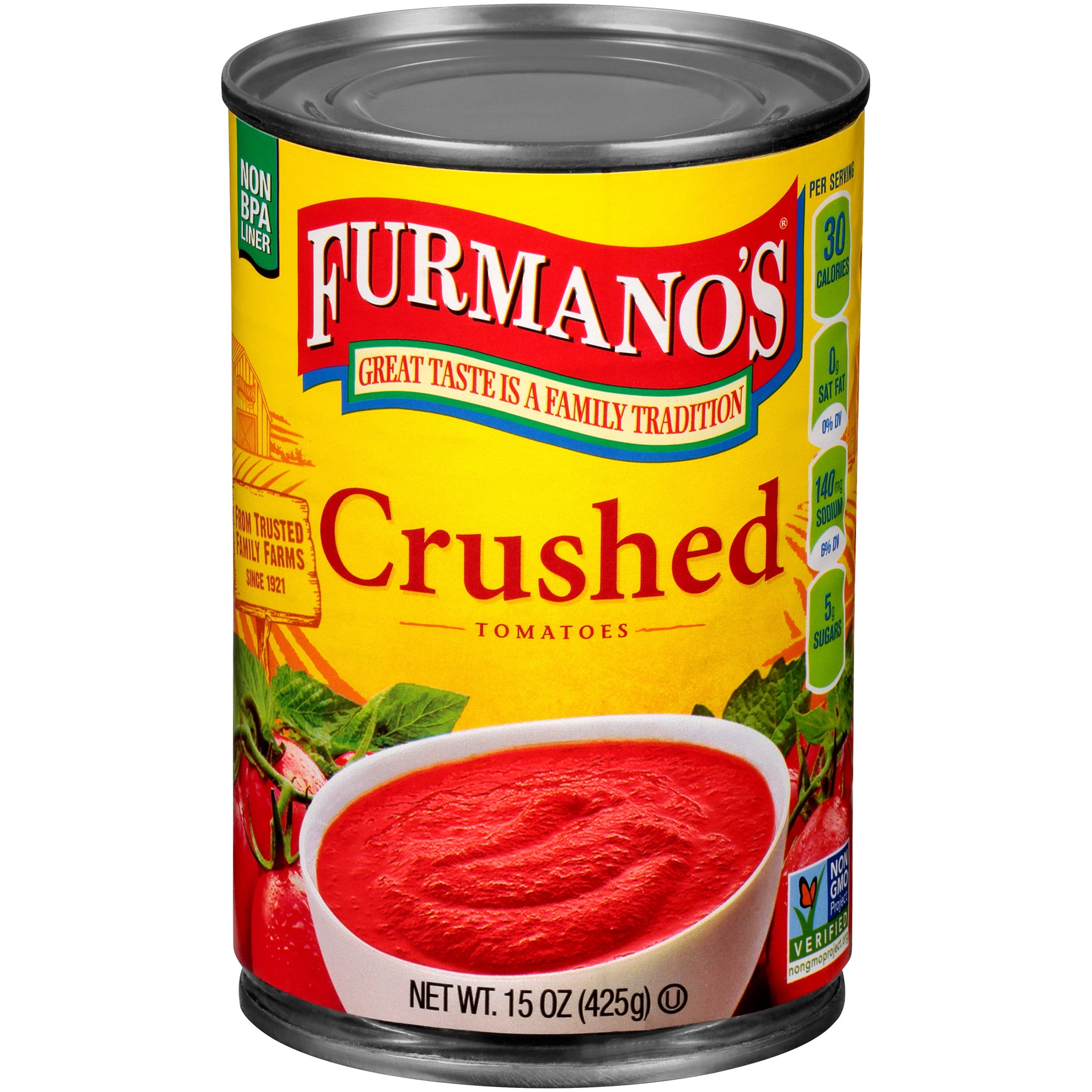 (6 pack) Furmano's Crushed Tomatoes, 15oz, Can