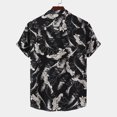 thumbnail image 4 of Hawaiian Shirt For Men, Men's Vintage Button Down Bowling Shirts Short Sleeve Summer Beach Shirt M, 4 of 5