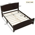 thumbnail image 6 of Bellemave Queen Size Bed Frame, Wood Platform Bed with Headboard and Footboard, Farmhouse Style QueenBed Frame with Support Slats and Strong Structure, No Box Spring Needed-Espresso, 6 of 8