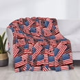 thumbnail image 3 of Naloa America Flags1 Flannel Blankets - Thick and Warm Blanket for Winter, Soft Fuzzy Plush King Blanket for All Seasons50"x40", 3 of 6