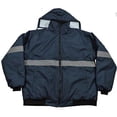 thumbnail image 2 of Petra Roc NVBJ-S1-3X Enhanced Visibility Navy Blue Quilted Bomber Jacket, 3X, 2 of 2