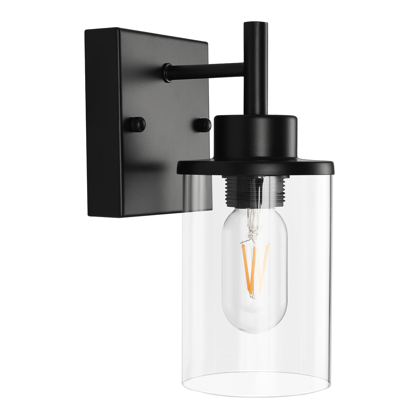 GoYeel Bathroom Light Fixtures 1Light, Vanity Lighting Fixtures Black
