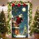 thumbnail image 1 of Uuiauoio Festive Christmas Door Cover with Design,Polyester Door Curtain for Holiday Home Decor, Seasonal Wall and Entryway Decoration for Parties and Family Gatherings,Festival Party Decoration, 1 of 6