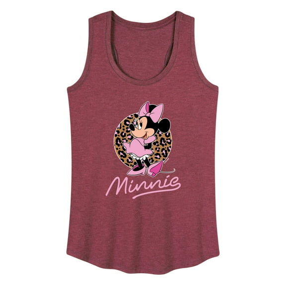Mickey & Friends - Minnie Leopard Print - Women's Racerback Tank Top