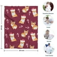 thumbnail image 4 of Christmas Corgi Blanket,Comfortable Soft Flannel Throw Blanket,All Season,Warm Lightweight Blankets for Sofa Bed Couch Living Room Chair,30"x40", 4 of 4