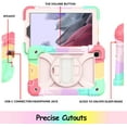thumbnail image 6 of LTROP Kids Case for Samsung Galaxy Tab A7 Lite 8.7” 2021 SM-T220/T225/T227,Galaxy Tab A7 Lite Case,Shockproof Cover Case with Swivel Stand/Hand Strap for Samsung Galaxy Tab A7 Lite 8.7 Inch, Rose Gold, 6 of 9