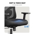 thumbnail image 4 of Silla de oficina NOBLEWELL ergonómica con soporte lumbar y reposacabezas, 4 of 7