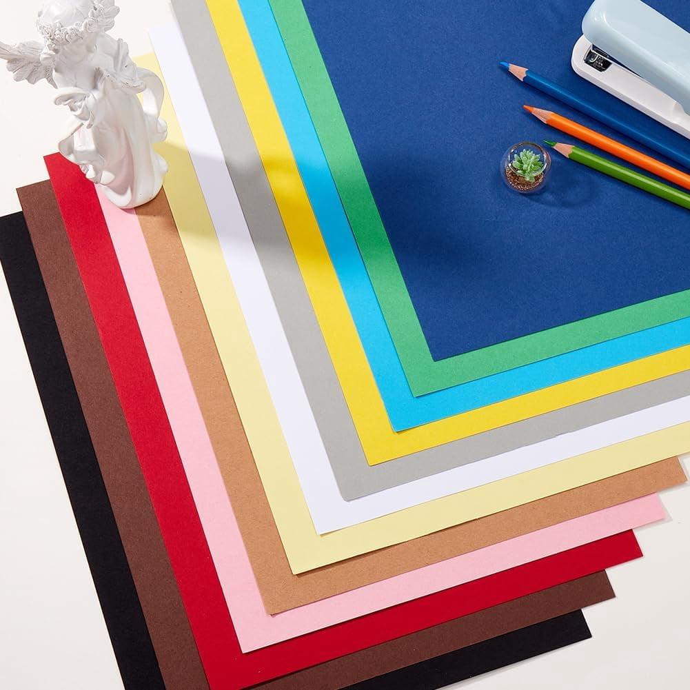 1set 50pcs A4 Craft Paper Cardstock for Card Craft Making Rectangle Royal Blue 298x210x0.2mm