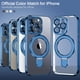 thumbnail image 4 of Funda para teléfono celular GUAGUA iPhone 15 Pro Max de 6.7 pulgadas, azul magnética, 4 of 7