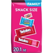 JOLLY RANCHER and TWIZZLERS Assorted Flavored Snack Size, Candy Family and Friends Pack, 20.1 oz