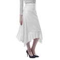thumbnail image 3 of Moomaya Jupe Midi Ourlet Mouchoir Femme Taille Haute Décontractée Été, 3 of 6