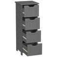 thumbnail image 2 of ZENY Bathroom Floor Cabinet Attractive Wooden Side Storage Organizer with 4 Drawers, Gray, 2 of 6