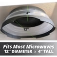 thumbnail image 2 of Magnetic Microwave Splatter Cover with High Power, Strongest Magnetic Grip, Collapsible 12-Inch BPA-Free Food Lid, Vented Plate Guard, Dishwasher Safe, Space-Saving Storage - Gray, 2 of 3