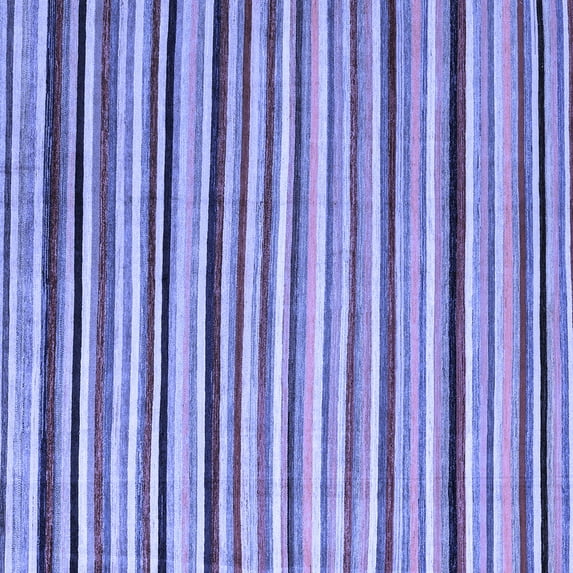 Ahgly Company Indoor Square Abstract Blue Modern Area Rugs, 6' Square