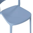 thumbnail image 2 of WestinTrends Playa Outdoor Modern Stackable Plastic Patio Dining Chairs (Set of 4), Blue, 2 of 14