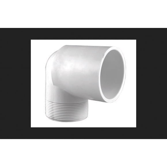 Codo Charlotte de PVC de 90 grados, 3/4 pulgadas, SX MPT