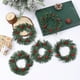 thumbnail image 1 of Hogar y cocina, Decoración del hogar, Decoración navideña, Mini corona navideña para árbol de Navidad, 10 piezas con lazo, enredaderas, anillo, mini escena, regalo de Navidad, corona de PVC, 1 of 6