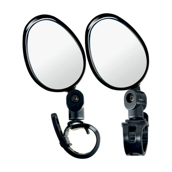RIONIMA 2-Pack Bike Mirror,Wide-Angle Oval Bicycle Mirrors,Rubber & ABS Bike Mirror Handlebar Mount