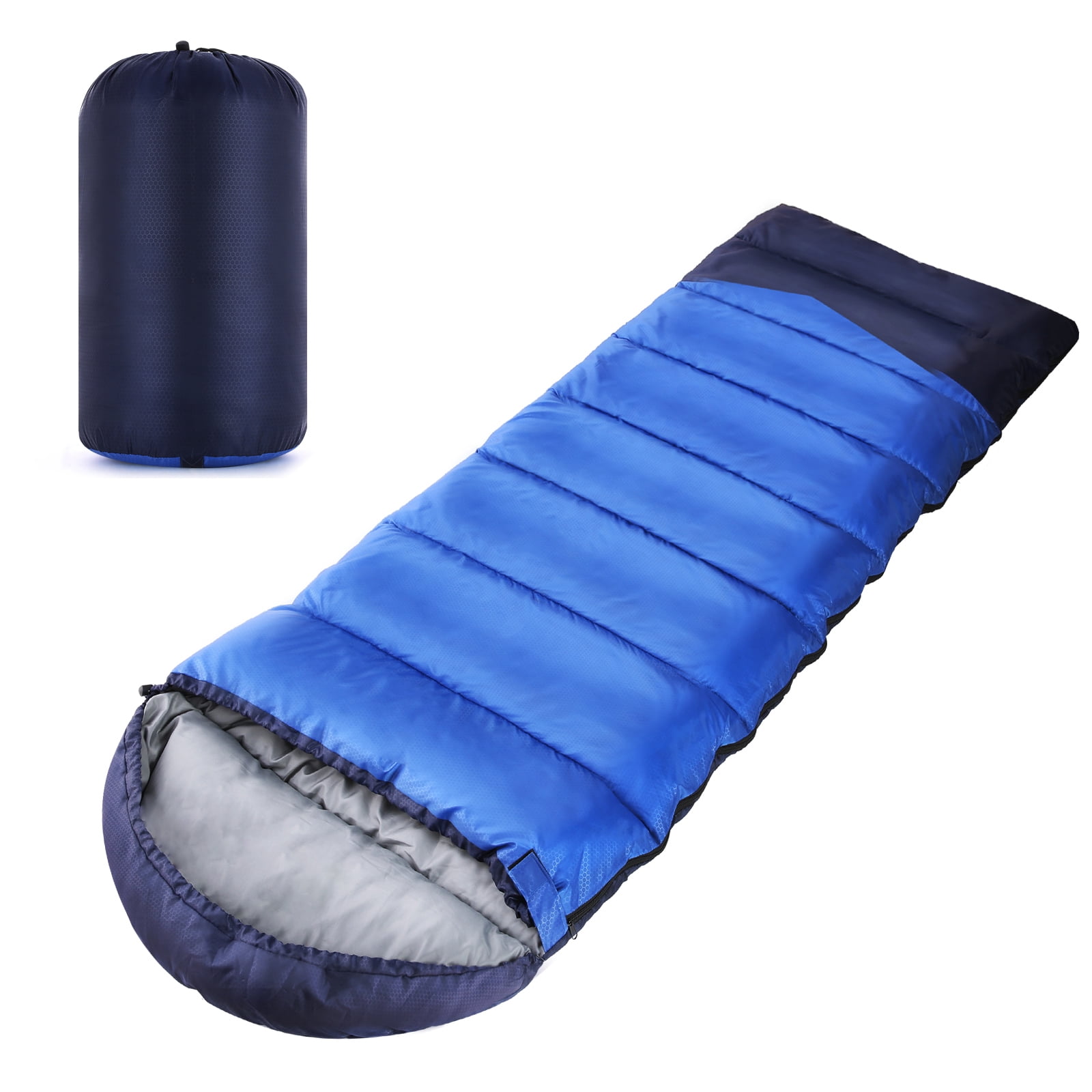 Soulout Envelope Sleeping Bag - 4 Seasons Warm Cold Weather Lightweight, Portable, Waterproof with Compression Sack for Adults & Kids - Indoor &am