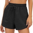 thumbnail image 1 of Pantalones Cortos de Verano para Mujer, Ropa Deportiva Informal, Ropa Deportiva de , Ropa de Playa para Vacaciones, Moda de Otoño Cómoda. Gris Oscuro XL, 1 of 8