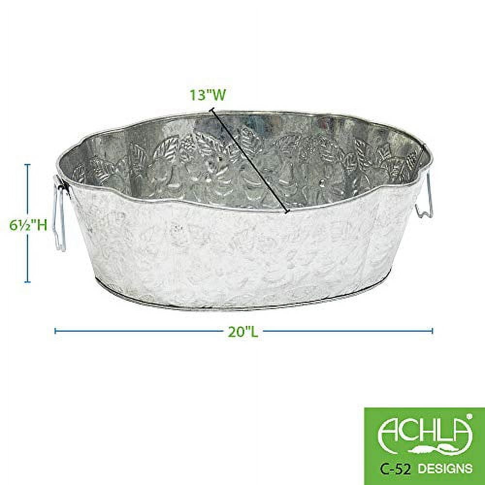 Achla C-52 Designs Embossed Galvanized Steel Tub - Walmart.ca
