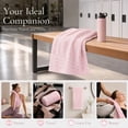 thumbnail image 6 of REGALWOVEN Embroidery Pattern Hand Towels Set, Cotton Hand Towels for Bathroom, Kitchen 14" x 30" Pink 2-Piece, 6 of 7