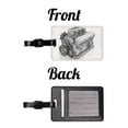 thumbnail image 4 of V8 Car Engine Sketch Faux Leather Travel Luggage Tag, 4 of 7