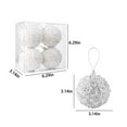 thumbnail image 3 of ABPWLY Home 3.14 Inch White Red Gold Silver Plastic Christmas Ball Ornaments Set of 4 Hanging Tree Decor Christmas Decorations Indoor, 3 of 7