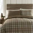 thumbnail image 2 of Micro Flannel Reverse to Sherpa Comforter Set, Twin, Carlton Plaid Bark, 2 of 2