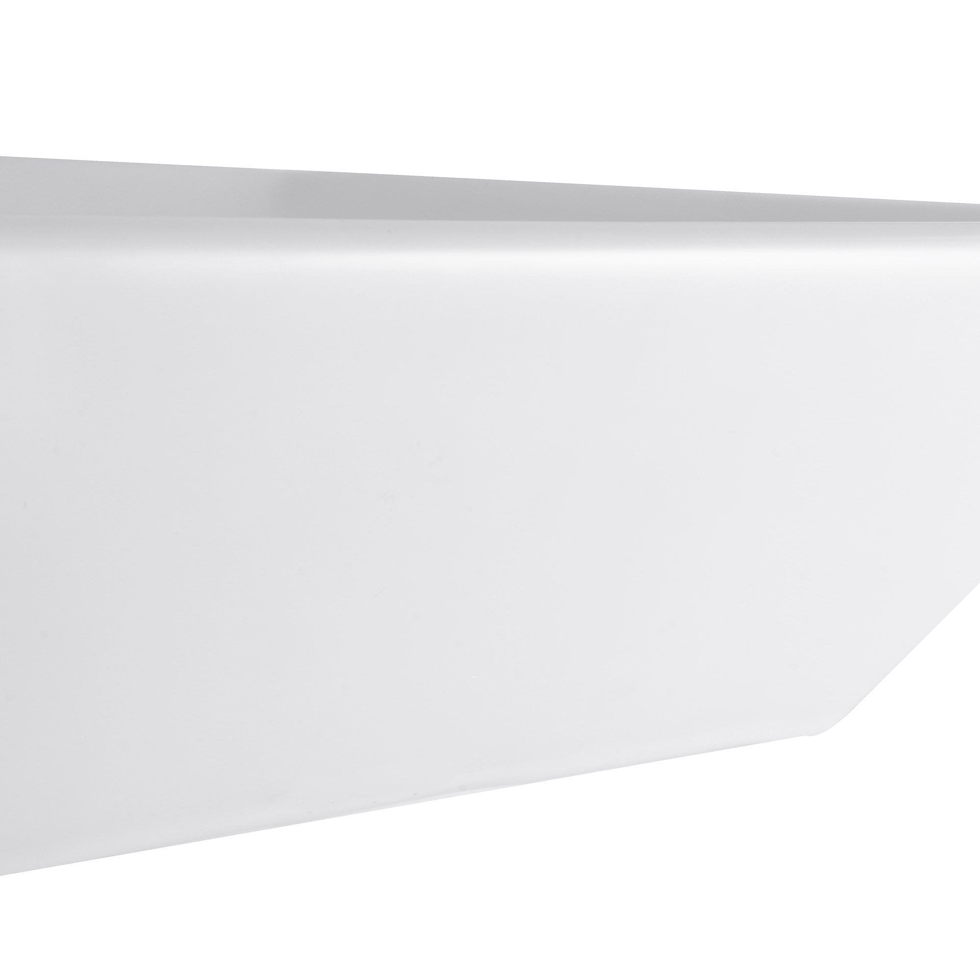 Aquaterior 16" Square Porcelain Bathroom Vessel Sink Bowl Ceramic Basin with Chrome Drain White
