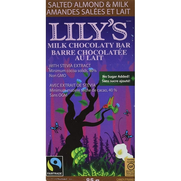 Lily S Sweets Salted Almond And Milk Chocolate Bar 3 Oz