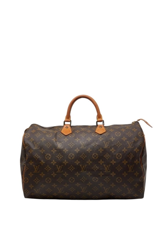Pre-Owned Louis Vuitton Monogram Speedy 40 Handbag/Boston Bag/Travel Bag M41522 Brown Leather...