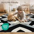 thumbnail image 4 of ODIKA 8'x10' Washable Area Rug Composition Retro Abstract Balance Crisp Contemporary Geometric for Living Room, Under Sectional, Family , Durable, Non-Slip, 4 of 7