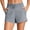 Gray, variant on Running Shorts for Women 100%Cotton Women's Solid Casual Elastic High Waist Drawstring Shorts Soft Comfy Shorts for Yoga Workout Running with Pockets