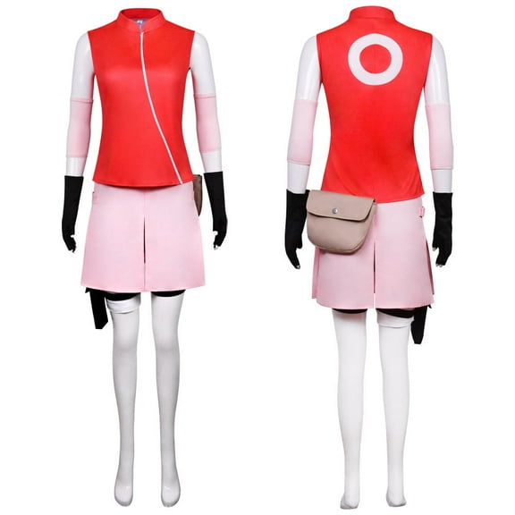 Sakura Haruno Ninja Outfit Anime Style Pink Battle Dress