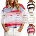 thumbnail image 3 of CBASIHI Womens Striped Crop Polo Shirts- Collar Loose Fit Short Sleeve Summer Casual Trendy Vintage Tops Blue Size S, 3 of 6