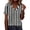 A468 Black, variant on T Shirt for Women V Neck Short Sleeve Casual Vertical Striped Print Contrast Trim Loose Fit Lightweight Breathable Soft Daily Wear Fashion Summer Tops