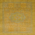thumbnail image 1 of Ahgly Company Machine Washable Indoor Square Abstract Orange G Area Rugs, 4' Square, 1 of 7