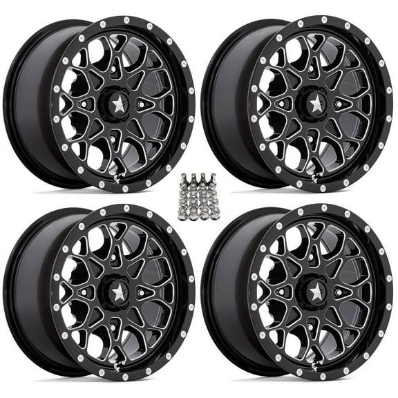 MSA M45 Portal 14" Wheels/Rims Milled Sportsman RZR Ranger