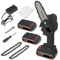 thumbnail image 1 of Asotony Mini Cordless Garden Chainsaw Cutting 2 Battery Black chain length 4", 1 of 7